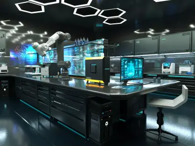 Sci Fi Interior laboratory 3D model