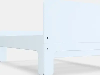 SLAKT Ext bed frame with slatted bed base 1 3D model