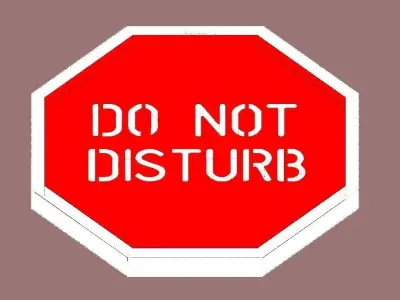 Bedroom door sign 3D print model