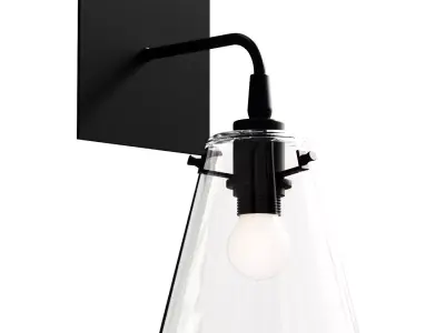 Metal and glass lamp Kiyo 3D model