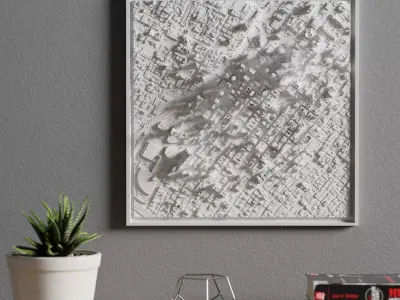 3D MODEL OF LOS ANGELES CALIFORNIA 3D print model