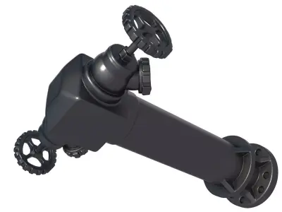 street fire column scene - Fire Hydrant Water Pipe 3D print model