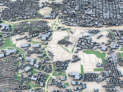 Glasgow City Scotland 3D model