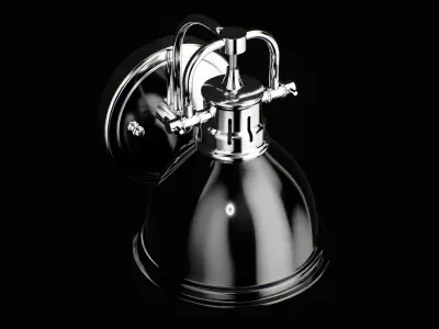 Golden Lighting 3602 BA1 Chrome Black 3D model