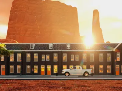 Motel Building Low-poly 3D model