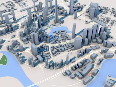Burj Khalifa Skyscraper in Dubai United Arab Emirates 3D model
