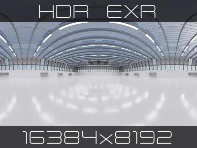HDRI - Exhibition Hall Interior 4 - 16384x8192 Texture