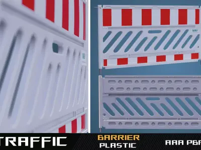 Traffic Barrier Plastic 3D model