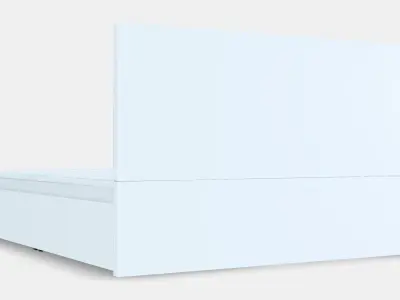 MALM Bed frame high w 4 storage boxes 15 Low-poly 3D model