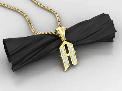 Alphabet Pendant Version 5 Letter English Album 3D print model