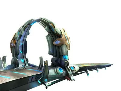 Spaceship - landing 3D model