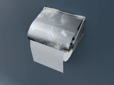 Dirty Toilet Paper Low-poly 3D model