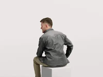 Humano Sitting Man 2203-3 3D model