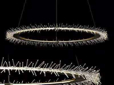 ANEMONE CIRCULAR 37 WIDE GOLD PENDANT 3D model