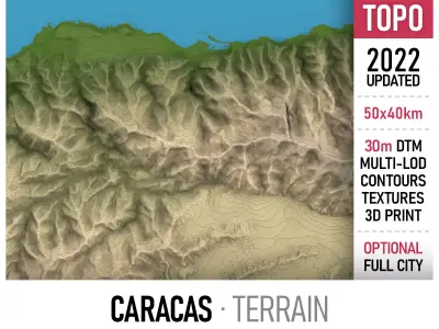 Caracas Low-poly 3D model