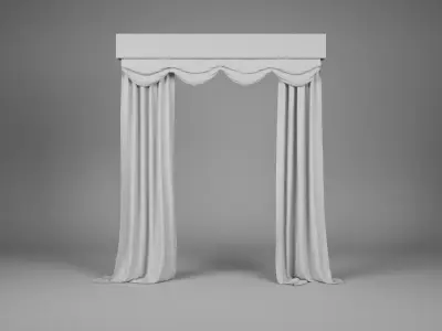 Bedroom Curtains Free 3D model