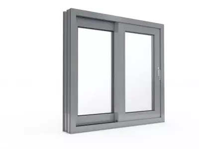 Sliding Window and Door Rigged and Adjustable 3D model