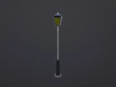 Simple street light Low-poly 3D model