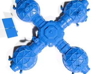 Moon base 3D print model