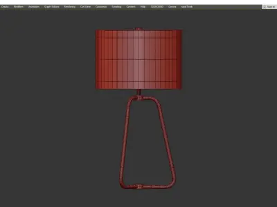 Marduk Brass LED Rotary Socket Table Lamp Low-poly 3D model