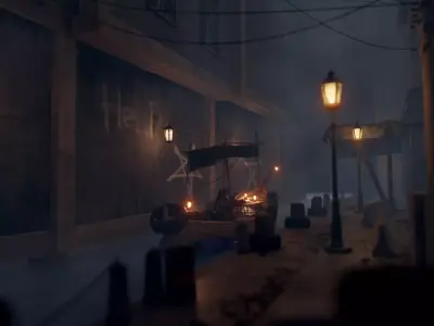  canal detail atmospheric environment  3D model