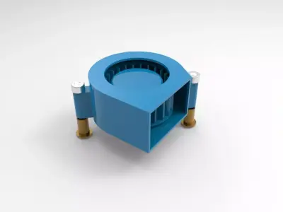 Electronic blower fan 3D model