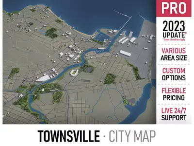 Townsville Low-poly 3D model