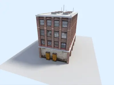 city flat house Low-poly 3D model