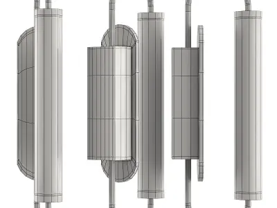 rumba brass wall sconces 3D model