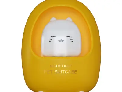 Portable Atmosphere Cute Pet Bedside Night Lamp Low-poly 3D model