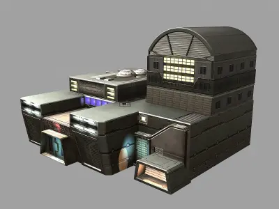 Mechanical building - base repair shop 3D model