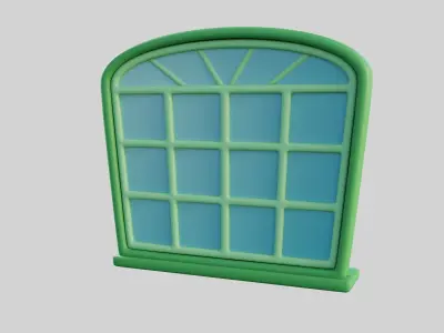Cartoon Window 30b 3D model