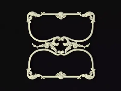 dekor two ornate frames 3D model