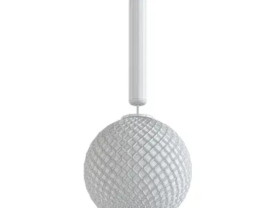 ILAZA pendant light with glass globe hanging from it 3D model
