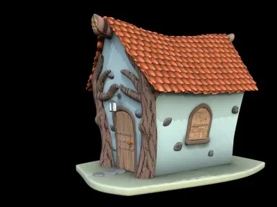 Cartoon House 3D model