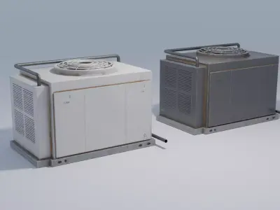 Rooftop AC Unit with 4K Textures Low-poly 3D model