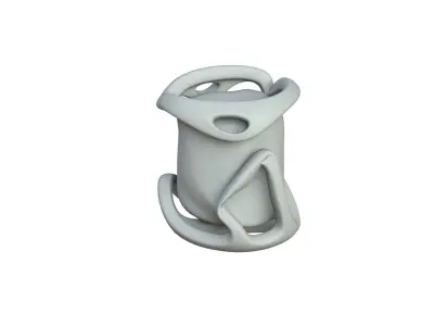 SciFi Shape Object Low Poly 43 Low-poly 3D model