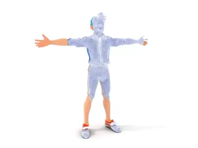 Stylized Character Model Pack with Dynamic Pose Low-poly 3D model