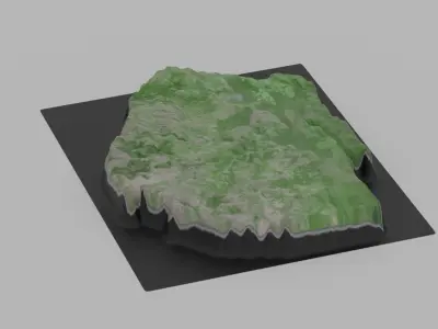 Eswatini Map Country Low-poly 3D model