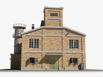Factory xx27 Low-poly 3D model