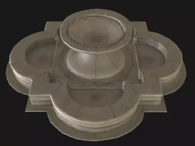 Ancient Stone Altar  Sacred Relic of Forgotten Rites 3D model