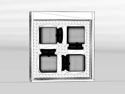 Honey Jar Gift Set Box 3D model