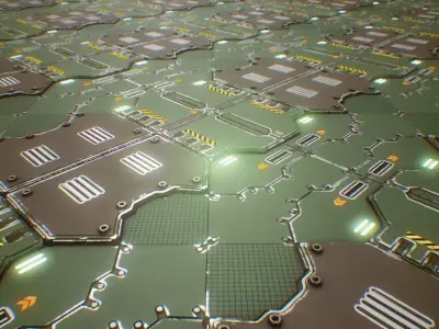 PBR Sci-Fi Spaceship Texture 63 Low-poly 3D model