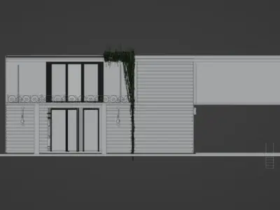 beach house  Low-poly 3D model purchase