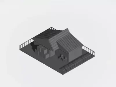 House Low-poly 3D model 50