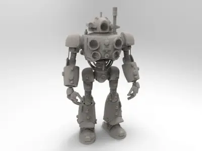 steampunk robotic 1 3D print model buy