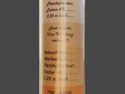 Advertising Pillar Modern Illuminated 3D Model Pack