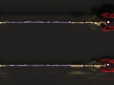 Genshin Impact - Staff of Homa - 3d file stl 3D print model