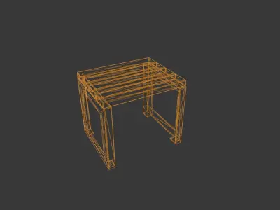 Garden Chair 01 Low-poly 3D model