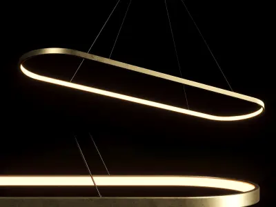 Eerie Linear Suspension Light Low-poly 3D model
